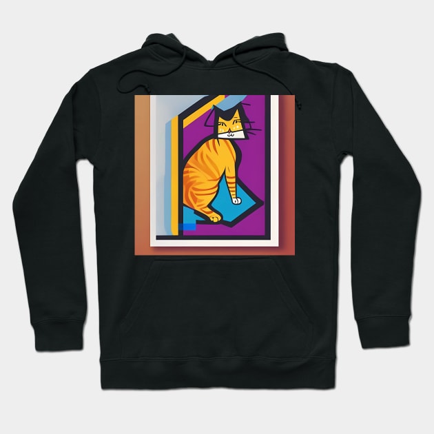 Cat art modern Hoodie by IOANNISSKEVAS